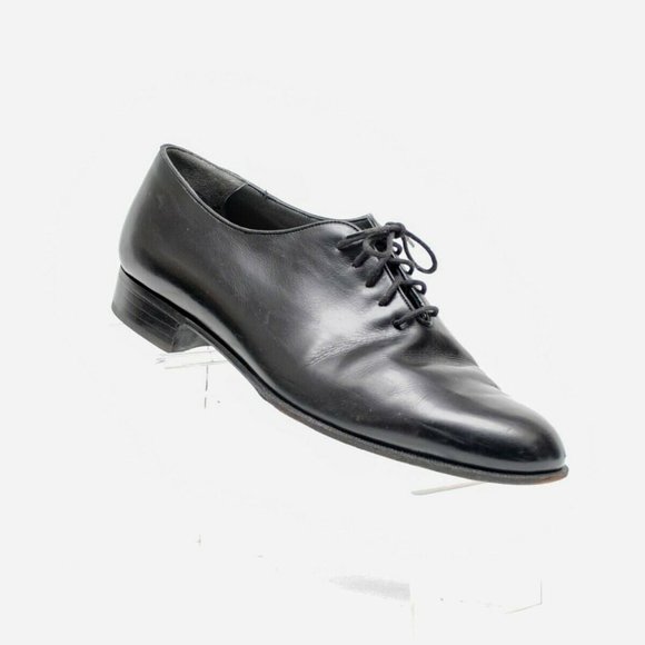 Bally of Switzerland Vintage Black Leather Oxford Dress Shoes Mens 9 D Whole Cut main image 4